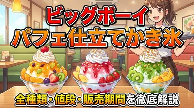 ビッグボーイ パフェ仕立てかき氷の全種類・値段・販売期間を徹底解説