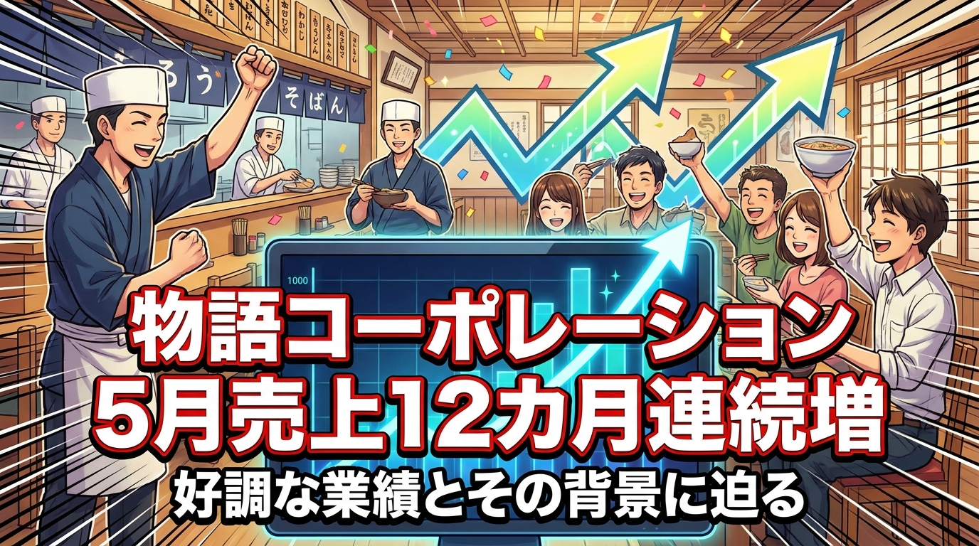 物語コーポレーション5月売上12カ月連続増の理由は?GW需要と業態別の内訳を整理