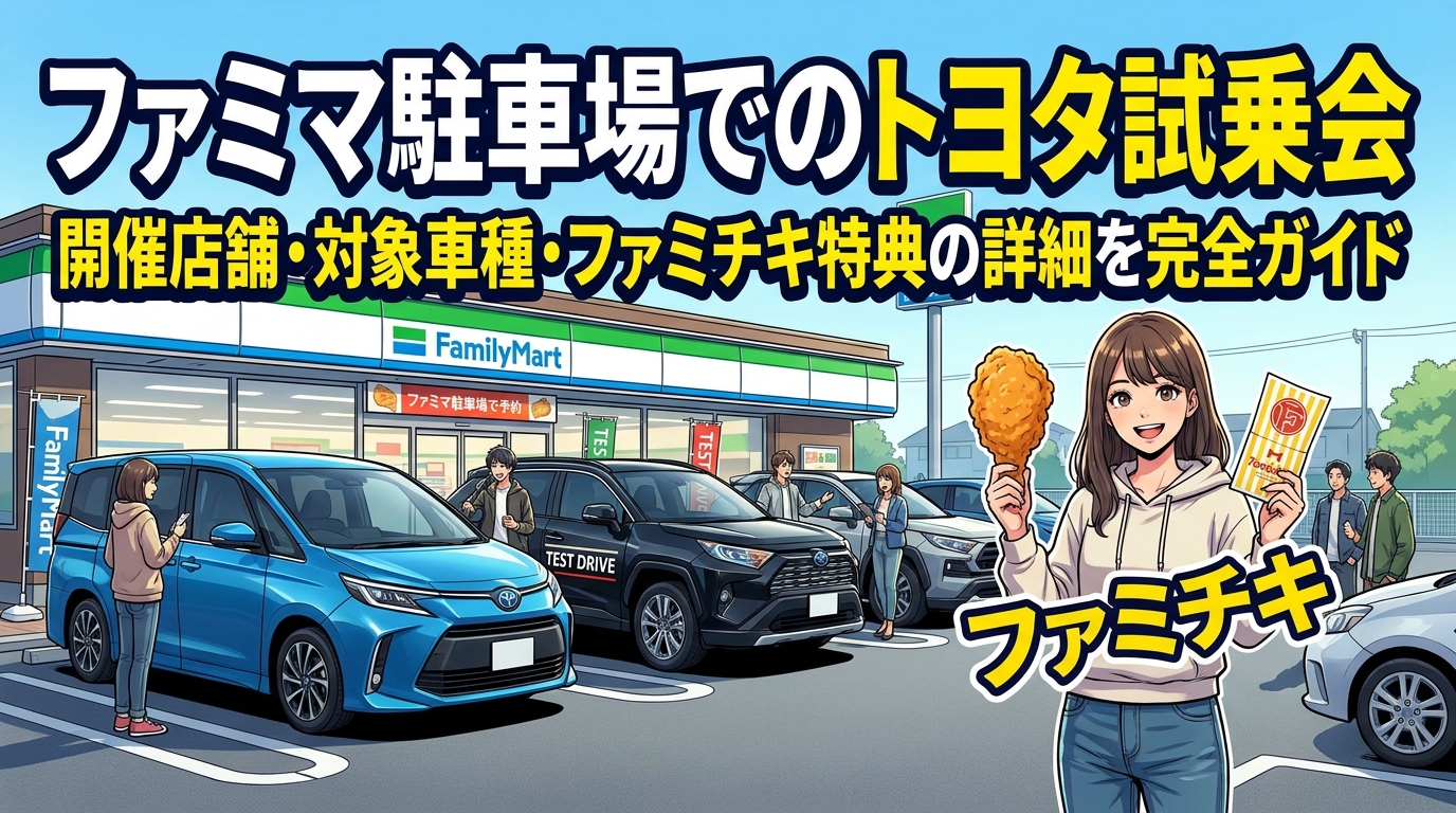 ファミマ駐車場でのトヨタ試乗会|開催店舗・対象車種・ファミチキ特典の詳細を完全ガイド