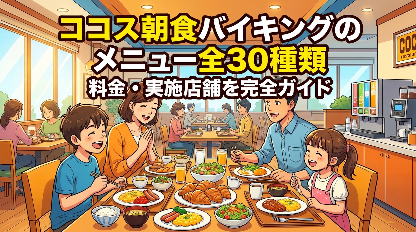 ココス朝食バイキングのメニュー全30種類・料金・実施店舗を完全ガイド