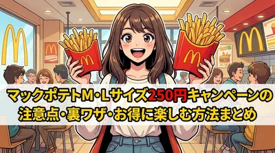マックポテトM・Lサイズ250円キャンペーンの注意点・裏ワザ・お得に楽しむ方法まとめ