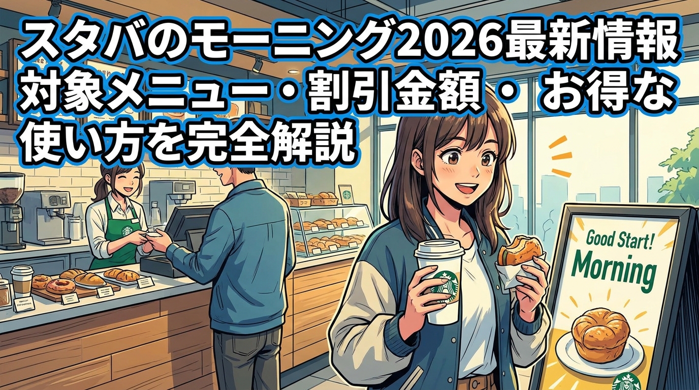 スタバのモーニング2026最新情報│対象メニュー・割引金額・お得な使い方を完全解説