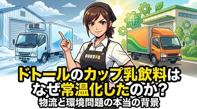 ドトールのカップ乳飲料はなぜ常温化したのか？物流と環境問題の本当の背景