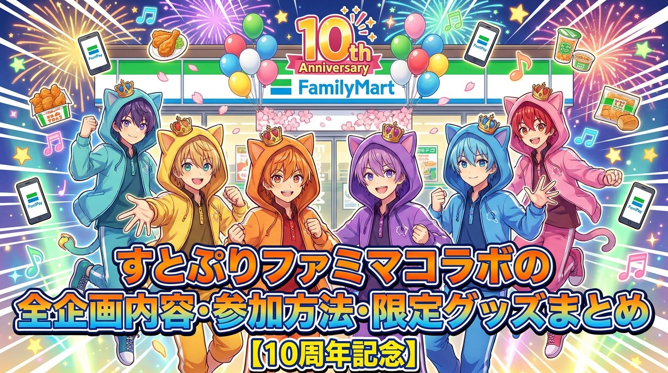 すとぷりファミマコラボの全企画内容・参加方法・限定グッズまとめ【10周年