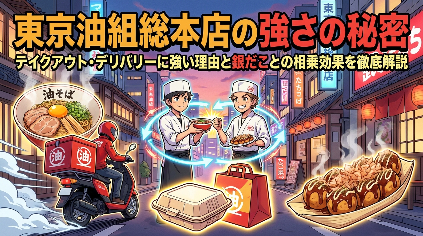 東京油組総本店の強さの秘密｜テイクアウト・デリバリーに強い理由と銀だことの相乗効果を徹底解説