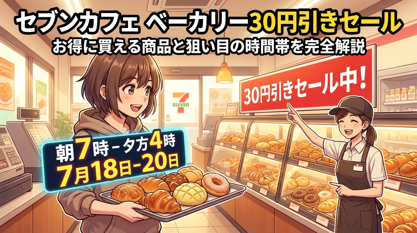 セブンカフェ ベーカリー30円引きセールでお得に買える商品と狙い目の時間帯を完全解説