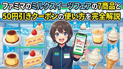 ファミマのミルクスイーツフェアの7商品と50円引きクーポンの使い方を完全解説