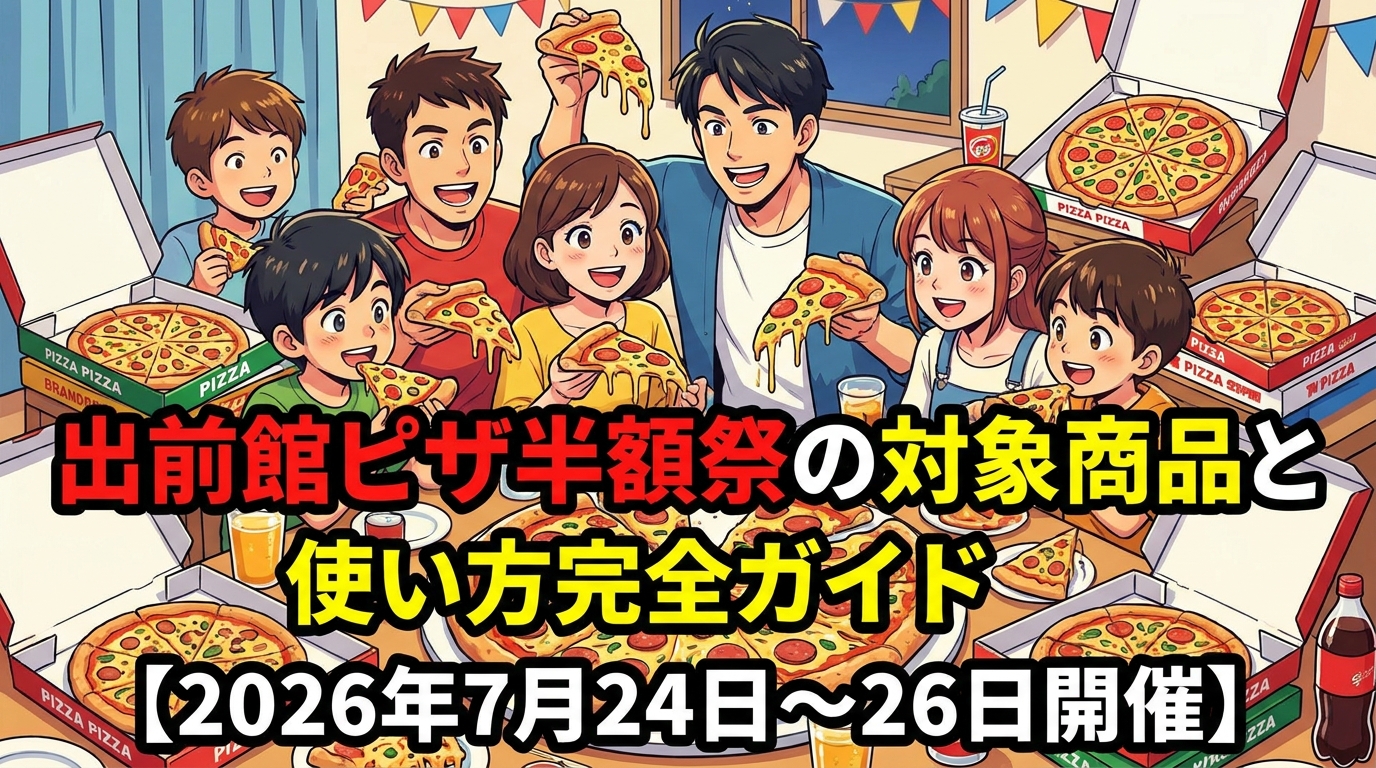 出前館ピザ半額祭の対象商品と使い方完全ガイド【2026年7月24日〜26日開催】