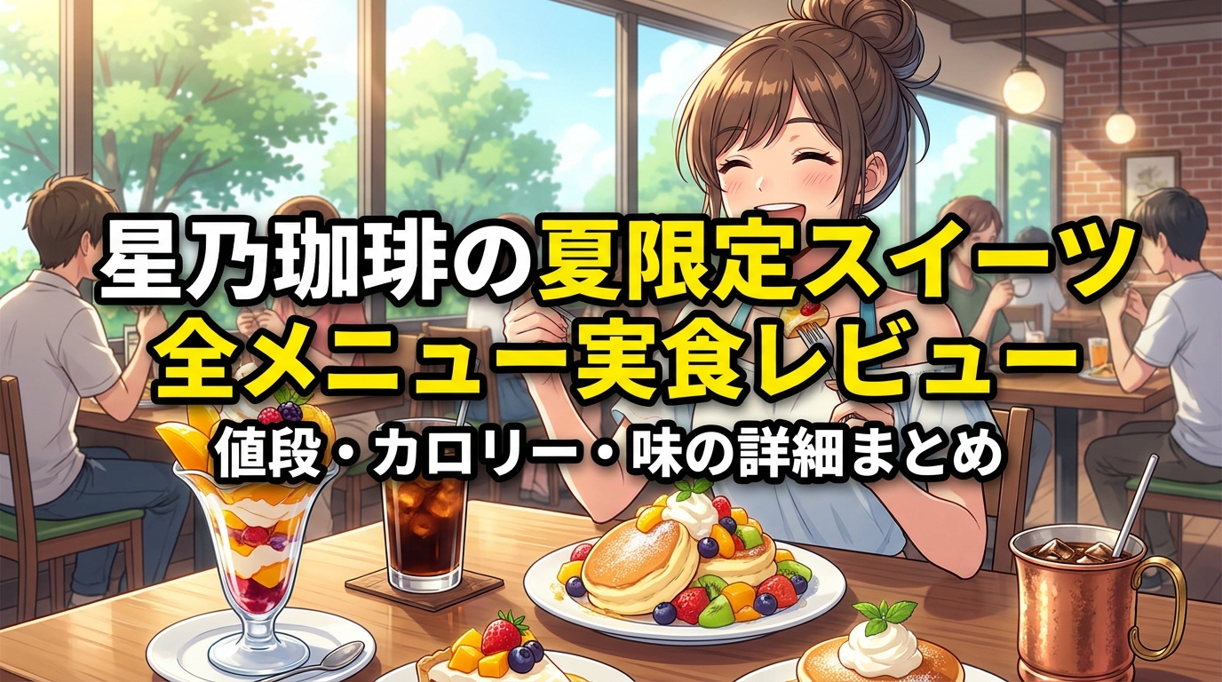 星乃珈琲の夏限定スイーツ全メニュー実食レビュー|値段・カロリー・味の詳細まとめ