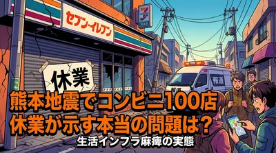 熊本地震でコンビニ100店休業が示す本当の問題は？生活インフラ麻痺の実態
